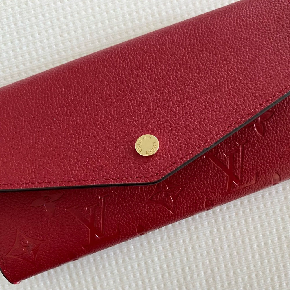 Red Knockoff LV Wallet NEW